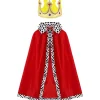 Vuxen Kung Drottning Kostymset, Kungrock Drottningrock med Krona (Set om 2).> Tillbehör