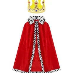 Vuxen Kung Drottning Kostymset, Kungrock Drottningrock med Krona (Set om 2).> Tillbehör