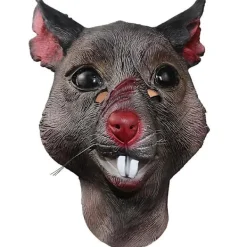 Vuxen Ny Mutant Råtta Huvud Djurdräkt Ansikte Splinter Halloween Mus Mask Brun> Masker