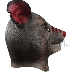Vuxen Ny Mutant Råtta Huvud Djurdräkt Ansikte Splinter Halloween Mus Mask Brun><noscript><img width=