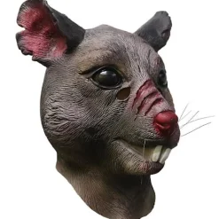 Vuxen Ny Mutant Råtta Huvud Djurdräkt Ansikte Splinter Halloween Mus Mask Brun><noscript><img width=