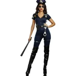Vuxen Polisdräkt för Kvinnor för Halloween Maskerad S—PA> Dräkter