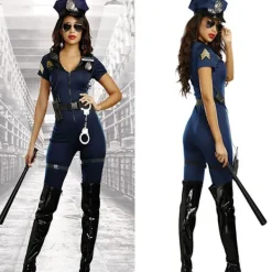 Vuxen Polisdräkt för Kvinnor för Halloween Maskeradfest{KDO} M> Dräkter