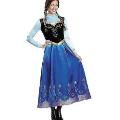 Vuxen Prinsessa Elsa Kostym Jul Cosplay Maskeradkläder Outfit -XF7- {KDO} M> Dräkter