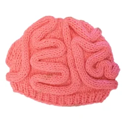 Vuxen Rolig Parodi Skräck Hjärna Mönster Stickad Mössa Rolig Varm> Huvudbonader