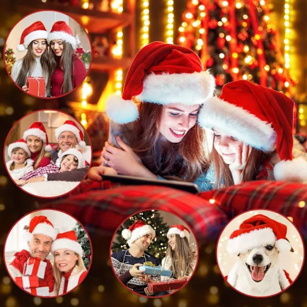 Vuxen Sammetsjulhatt Storlek One Size Röd KLB> Huvudbonader