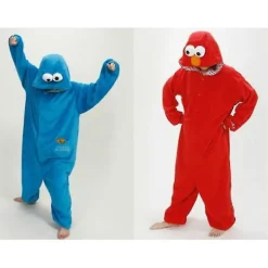 Vuxen Sesamgatan Kakmonster Elmo Kostym-Perfekt S> Dräkter