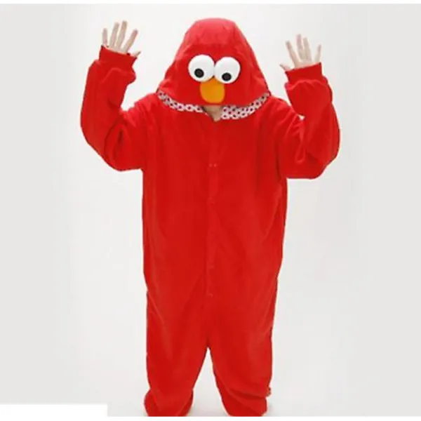 Vuxen Sesamgatan Kakmonster Elmo Kostym> Dräkter