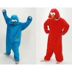 Vuxen Sesamgatan Kakmonster Elmo Kostym> Dräkter