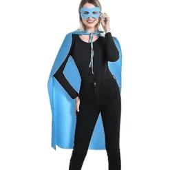 unbranded Vuxen Superhjälte Cape Och Mask För Man Och Kvinna - Halloween Vampyr Capes Festklänning Superhjälte Kostym><noscript><img width=