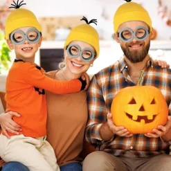 Vuxna Barn Cosplay Minions Kostym Hatt Handskar Glasögon Maskerad Jul B Set (Overall+Hatt+Glasögon+Handskar ) B Set (Jumpsuit+Hat+Glasses+Gloves )-FM- B Set (Jumpsuit+Hat+Glasses+Gloves ) | Fyndiq><noscript><img width=