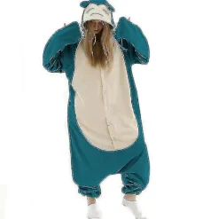 Vuxna Pyjamas i ett stycke, Animal Kigurumi Onesie För män Kvinnor Helkroppspyjamas Tecknad Snorlax Pyjamas Kostym L> Dräkter