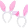 WABJTAM2 Pack Kaninhuvudband Öron Hårband Plysch Rosa> Huvudbonader