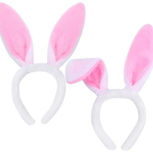 WABJTAM2 Pack Kaninhuvudband Öron Hårband Plysch Rosa> Huvudbonader