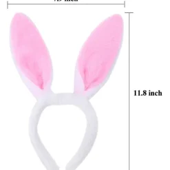 WABJTAM2 Pack Kaninhuvudband Öron Hårband Plysch Rosa> Huvudbonader