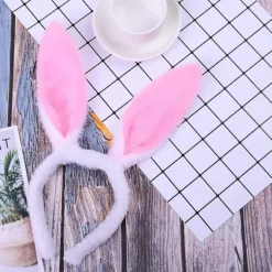 WABJTAM2 Pack Kaninhuvudband Öron Hårband Plysch Rosa><noscript><img width=