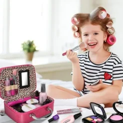 Washable Kids Makeup Toy Set with Cosmetic Bag><noscript><img width=