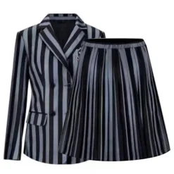 Wednesday Addams Kostym Nevermore Academy Barn Vuxen Uniform Klänning Kostym Cosplay Endast Hand One Size><noscript><img width=