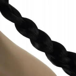 Wednesday Peruk med Flätor - Addams Svart svart><noscript><img width=