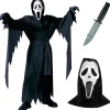 Weekcos Skräck Skrikande Spökkostym för Vuxna och Barn, Halloween Cosplay Festkostym med Skrikmask, Karnevalskostymer för Halloween M Karneval> Dräkter