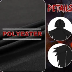 Weekcos Skräck Skrikande Spökkostym för Vuxna och Barn, Halloween Cosplay Festkostym med Skrikmask, Karnevalskostymer för Halloween M Karneval> Dräkter