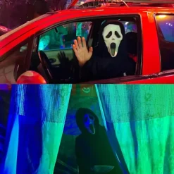 Weekcos Skräck Skrikande Spökkostym för Vuxna och Barn, Halloween Cosplay Festkostym med Skrikmask, Karnevalskostymer för Halloween M Karneval><noscript><img width=