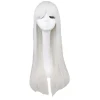 Wekity 80cm Vacker Charmig Cosplay Rak Hår Peruk, Vit> Peruker