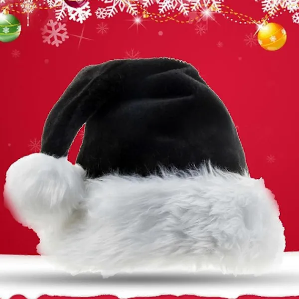 Wharick Tomteluva Plysch Iögonfallande Bred Användning Svart Mjuk Jul Tomteluva för Hemmet Adults> Tillbehör