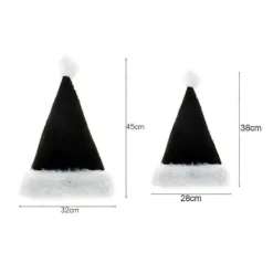 Wharick Tomteluva Plysch Iögonfallande Bred Användning Svart Mjuk Jul Tomteluva för Hemmet Adults><noscript><img width=