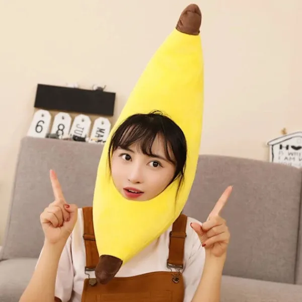 Wicked Costumes Rolig Banan Gul Hatt för Vuxna, Unisex> Huvudbonader