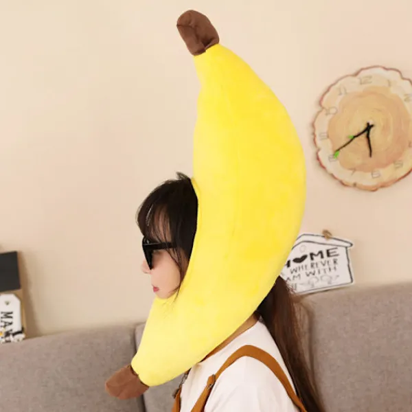 Wicked Costumes rolig banan gul hatt unisex för vuxna> Huvudbonader