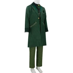 Wizard-kostym för män Wick Witch Cosplay Gotisk Medeltida Oz Jacka Grön Kappa Halloween Warlock Uniform S> Dräkter