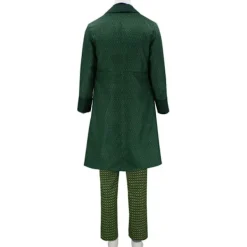 Wizard-kostym för män Wick Witch Cosplay Gotisk Medeltida Oz Jacka Grön Kappa Halloween Warlock Uniform S><noscript><img width=