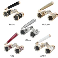 3x 25 Operakikare med Infällbart Handtag Teaterkikare Unisex Present><noscript><img width=