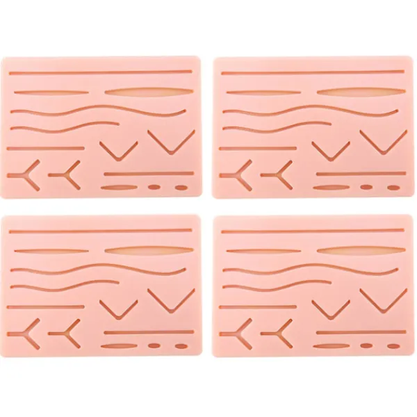 4x Hudsutureträningspads Sutureträningspads Suturepad Trauma Tillbehör För Övning Och> Smink