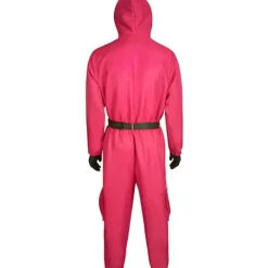 Xbi- Squid Game 2 Vuxen Triangelvakt Jumpsuit + Mask M> Dräkter