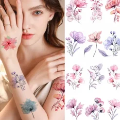 6.8X14CM XR-002 solros tatuering klistermärken dam arm nyckelben sexig vatten transf> Smink