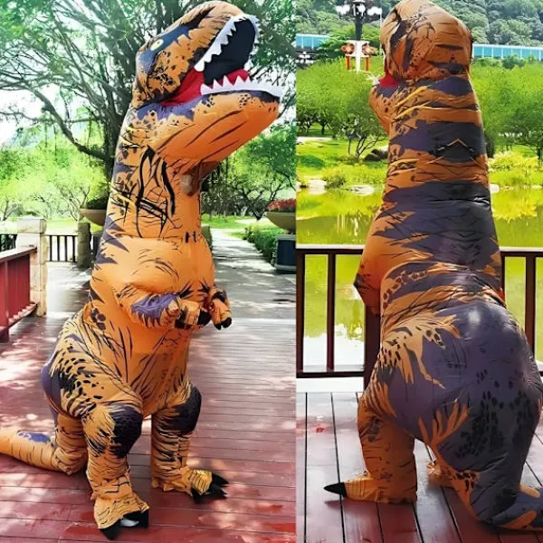 {xjxj} Uppblåsbar Kostym Vuxen Uppblåsbar Dinosauriekostym T rex Kostym för Vuxna> Dräkter