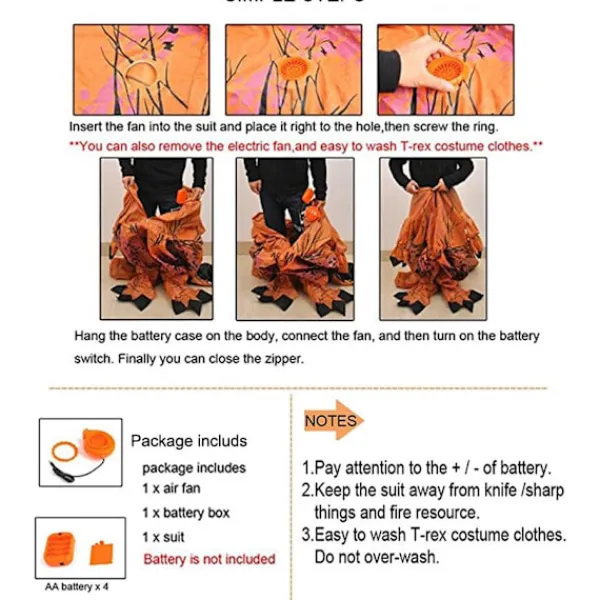 {xjxj} Uppblåsbar Kostym Vuxen Uppblåsbar Dinosauriekostym T rex Kostym för Vuxna> Dräkter
