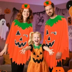 Yezmo Pumpa Tillbehör, för Halloween med Godisväska och Hårband för Vuxna Kvinnor och Män, Cosplay för Vuxna Kvinnor><noscript><img width=