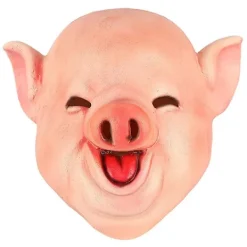 Zodiak Djur Kyckling Häst Hund Gris Tigerhuvud Kanin Mask Latex Kostym Halloween Mask Rekvisita stil 13[CO]> Masker