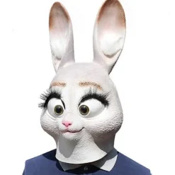 Zootropolis Judy Hopps Kaninmask, Cosplay Party Rekvisita, Tecknad Figur Halloween Kostymmask> Masker