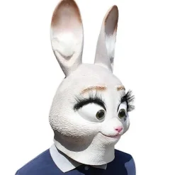 Zootropolis Judy Hopps Kaninmask, Cosplay Party Rekvisita, Tecknad Figur Halloween Kostymmask><noscript><img width=
